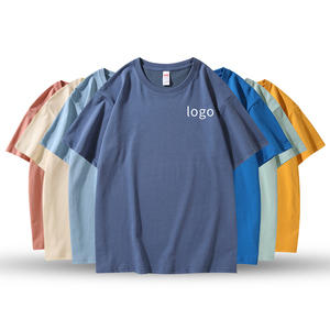 เสื้อยืดคอกลมแขนสั้นผู้ชาย ทรงปกติ ผ้าถักเนื้อฝ้าย ระบายอากาศได้ดี สีพื้น พิมพ์โลโก้ด้านหน้า ตัดต่อสี น้ำหนัก 220 กรัม - Product Image 6