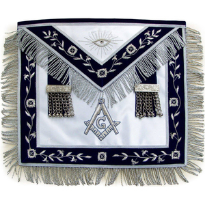 Delantal Masónico de Cuero Genuino para Maestro Masón, Logia Azul, Bordado Dorado Hecho a Mano, Correa Ajustable, Suministro Personalizado - Product Image 6