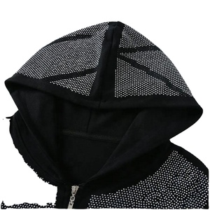 Ensemble de survêtement en molleton pour homme de qualité supérieure, entièrement orné de strass, 100% coton, sweat-shirt et pantalon, pull-over uni, confortable pour l'hiver - Product Image 4