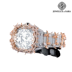 Luxury Arabic Dial Moissanite Diamond Hip Hop Watch Full Bling Stainless Steel Wristwatch for Men Available for Affordable Price - Product Image 4