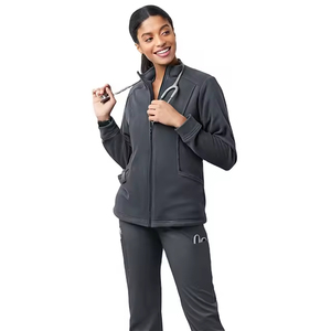 Blouse médicale à manches longues pour homme avec logo personnalisé, de haute qualité, fermeture éclair sur le devant, extensible, uniforme d'hôpital pour homme - Product Image 5