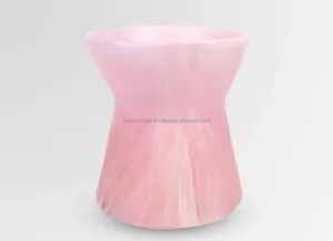 Florero de diseñador atractivo hecho a mano de resina de onda azul, jarrón de lazo grande de resina, maceta de forma redonda para decoraciones del hogar con cuerno de luz - Product Image 2