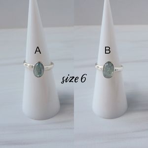 Green Kyanite <b>Ring</b> Sterling Silver Genuine Gemstone <b>Ring</b> Healing Crystal Jewelry <b>Adjustable</b> <b>Ring</b> Gift For Her - Product Image 3