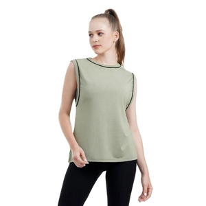 Débardeur Femme Vert Sauge Coupe Décontractée pour l'Entraînement Estival, le Style Urbain et le Quotidien 2026 - Product Image 1