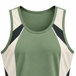 Men Knitted Casual <b>Stringer</b> <b>Vest</b> Singlet Custom Sleeveless Fitness Breathable Quick Dry Lightweight Gym Training Apparel OEM - Product Image 5