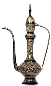 Pichet décoratif vintage en laiton Aftaba Surahi, pot à eau traditionnel en métal fait main, vase pour la décoration de la maison, centre de table - Product Image 4