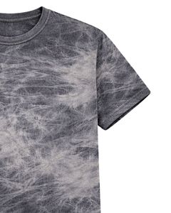 T-shirt gris délavé pour homme, col rond, manches courtes, en coton, style streetwear décontracté, délavage vintage, personnalisable, OEM, vente en gros, fournisseur de t-shirts - Product Image 5