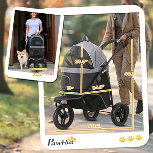 Passeggino Regolabile per Animali Domestici Grandi o Piccoli, Compatibile con Auto e Aereo per Viaggiare con Gatti, Pecore e Altri Animali - Product Image 3