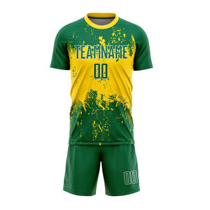 ชุดฟุตบอล OEM แบบกำหนดเองขายดี ผ้าโพลีเอสเตอร์ 100% แห้งเร็ว แขนสั้น ชุดเสื้อฟุตบอล - Product Image 5