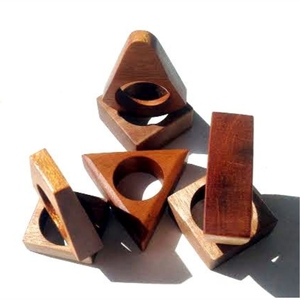 Anillos de Servilleta de Madera Rústica al por Mayor, Porta Servilletas de Madera Hechos a Mano para Decoración de Mesa de Boda, Cena de Navidad - Product Image 5