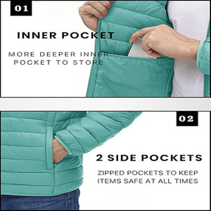 Custom Color Winter Stand Collar Bubble <b>Jacket</b> <b>for</b> <b>Men</b> New Arrival with Front Logo Online Sale - Product Image 2