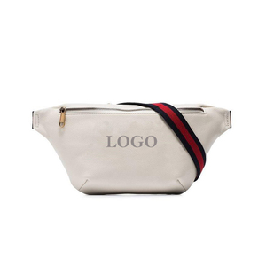 Sac banane unisexe de qualité supérieure en cuir synthétique microfibre avec fermeture éclair, design rayé, pour usage quotidien, style décontracté - Product Image 1