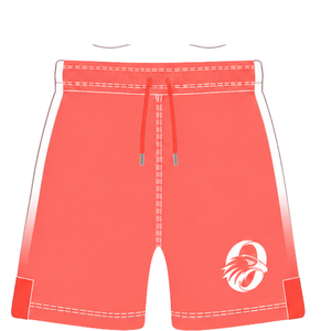 Conjunto de Rugby Rojo Coral y Blanco, Jersey de Manga Corta con Cierre Frontal, Pantalones Cortos a Juego, Uniforme Deportivo Transpirable para Entrenamiento de Equipo - Product Image 4