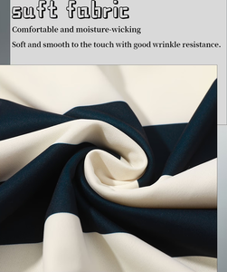 <b>Men's</b> Summer Casual <b>Long</b> <b>Sleeve</b> <b>Shirt</b> Lightweight Breathable 100% Cotton Anti-Wrinkle Button-Up <b>Striped</b> Relaxed Fit Polo <b>Shirts</b> - Product Image 6