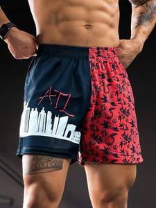 Shorts de basketball personnalisés en polyester léger et respirant, en maille, vierges, pour hommes, en gros, noirs - Product Image 3