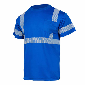 Camisetas de Seguridad de Alta Visibilidad ANSI Clase 1, Cinta Reflectante, Tejido Resistente al Agua, Logotipo Personalizado, Servicio OEM - Product Image 3