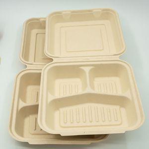 Contenedores de alimentos de caña de azúcar personalizables, ecológicos, duraderos, a prueba de fugas, aptos para microondas y biodegradables - Product Image 5