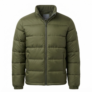 Custom Heavyweight <b>Puffer</b> Jacket <b>Men</b> Plain Stand Collar Winter Warm Bubble <b>Coat</b> Casual Fashion Outerwear Bulk Manufacturing - Product Image 6