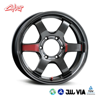 Jantes en alliage d'aluminium forgé avec finition noire transparente, coupe diamantée, pour RAYS TE37SB SL TOYOTA HIACE NISSAN NV350 CARAVAN PRADO