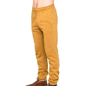 Women's Mustard Yellow Casual Fleece Corduroy Anti-Pilling Vintage Decoration Sand Wash Drawstring Closure Midweight Sweatpants - Product Image 2