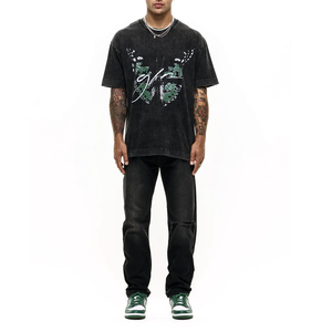 Camisetas Estampadas con Efecto Ácido al por Mayor, Diseño Personalizado, Algodón Suave, Estilo Vintage, Proveedor OEM de Ropa Urbana - Product Image 3