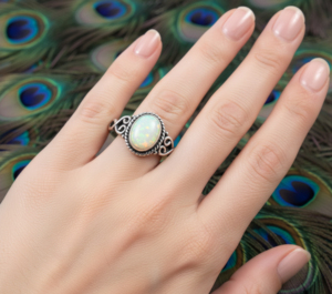 925 silver <b>ring</b> sterling silver <b>ring</b> womens <b>ring</b> natural stone <b>ring</b> round stone <b>ring</b> classic silver <b>ring</b> gemstone <b>ring</b> elegant - Product Image 2