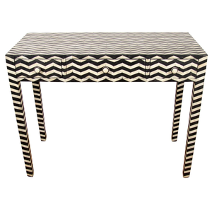Home Decoret <b>Console</b> <b>Table</b> in Bone Inlay With White and <b>Black</b> Bone Inlay Mother of Pearl Inlay <b>Table</b> - Product Image 3