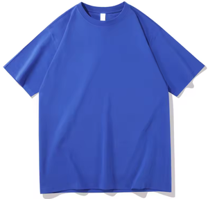 T-shirt à manches courtes pour homme, col rond, coupe classique, couleur unie, style décontracté, 100% coton jersey tricoté - Product Image 2