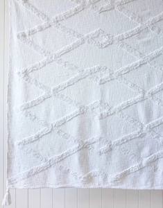 100% Cotton Tufted White <b>Throw</b> <b>Blanket</b> Handmade Boho Textured Sofa Couch Decorative <b>Throw</b> - Product Image 6