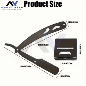 Professional Stainless Steel <b>Swing</b> Lock Straight Edge Barber Razor Classic Shavette Mens Shaving Barbershop Use Custom Logo - Product Image 2