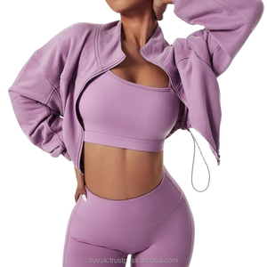 Mayorista Activewear Sujetador deportivo suave para correr Yoga Leggings Pantalones Ropa Chaqueta de manga larga personalizada Fitness Wear Yoga conjunto de mujer - Product Image 4