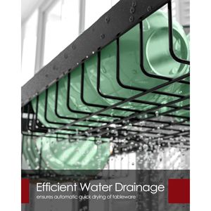 Escurridor de Platos de Acero Inoxidable para Colocar Sobre el Fregadero con Soporte para Cuchillos y Utensilios, Ganchos, Organizador de Cocina, Solución de Almacenamiento - Product Image 3