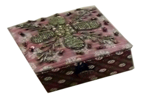 Eco-friendly Christmas Decorations Gift Boxes Handmade <b>Rectangular</b> Embroidered Cotton Box Flower Design Brocade Foundation for - Product Image 1