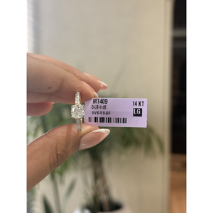 แหวนหมั้นเพชรแล็บโกรว์ทรงเชือกแบบฝังเพชรเต็มวง พรีเมียมคุชชั่น 1.29 กะรัต VVS VS EF ทองคำแท้ ของขวัญวันครบรอบสำหรับเธอ - Product Image 5