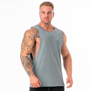 Débardeur de sport confortable en coton extensible à séchage rapide et respirant, avec emmanchures profondes, sans manches, personnalisable OEM, marque privée - Product Image 4