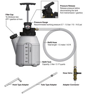 Herramientas para vehículos, juego de recarga de líquido de reparación de automóviles para extractor y dispensador de aceite - Product Image 2