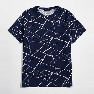 T-shirt en molleton de coton épais à coupe classique, respirant, à séchage rapide, écologique, à motif uni, pour homme, design personnalisé - Product Image 1