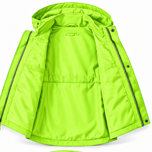 Chaqueta de Seguridad Reflectante Impermeable Personalizada, Ligera, Fluorescente, Clase 3, de Poliéster, Estilo Hawaiano, Cortavientos de Trabajo - Product Image 4