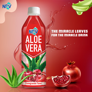 Proveedor al por mayor etiqueta personalizada 500ml botella para mascotas ALOE VERA BEBIDA mejor calidad vietnamita bebida de Aloe Vera certificación HALAL - Product Image 4