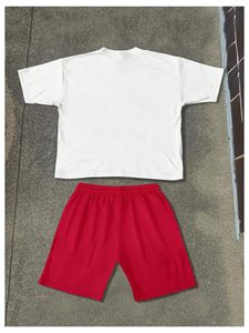 Conjunto de camiseta con estampado gráfico y pantalones cortos con cordón para hombre, conjunto de dos piezas personalizado de manga corta, ropa deportiva informal - Product Image 5