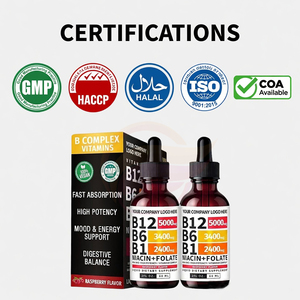 Gotas Líquidas de Complejo Vitamínico B Personalizadas con B12, B6, Niacina y Folato, Producción OEM - Product Image 4