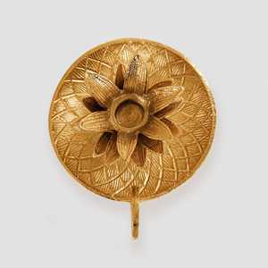 Décoration de table à manger, support de bougie en forme de lotus doré, 18 cm, décoration d'intérieur, support en métal résistant à la chaleur - Product Image 4