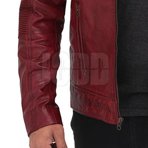 Chaqueta de Cuero Vacuno para Hombre, Último Modelo, con Cuello Alto y Logotipo Frontal, Venta al Por Mayor, Superventas 2026 - Product Image 4