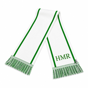 Greek Apparel Alpha Kapa Heritage Masonic Regalia Women White Green Acrylic Blend Warm Windproof Mid-Length Knit Scarf - Product Image 3
