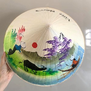 Vietnamese traditional conical <b>hat</b> good price non la handbraided palm leaf <b>hats</b> cone shape cap - Product Image 5