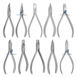 Juego de alicates de ortodoncia dental de 10 piezas para extracción de brackets Weingart tipo pico de pájaro, para doblar alambres de triple articulación y formar coronas y arcos en laboratorio - Product Image 2