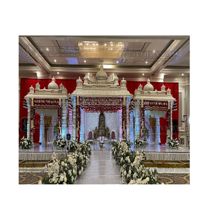 Grand South Indian <b>Wedding</b> Mandap Setup Durable Fiber Reinforced Plastic Decorative Props <b>Weddings</b> Parties Custom <b>Box</b> Shobha - Product Image 1