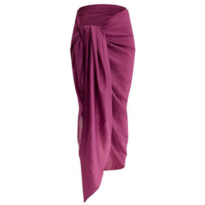 <b>Women</b> Beach Sarong Lightweight Chiffon Swimwear Cover Up Wrap <b>Skirt</b> Quick Dry Summer Vacation Resort Wear - Product Image 4