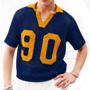 Camiseta de Rugby para Hombre al por Mayor, 100% Poliéster, Secado Rápido, Diseño Liso, Transpirable, Camiseta de Rugby de Malla para Hombre - Product Image 1