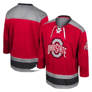 OEM Venta al por mayor de alta demanda Ohio State Buckeyes Personalización Máquina atlética Moda Hockey Jersey Transpirable con logotipo frontal - Product Image 1